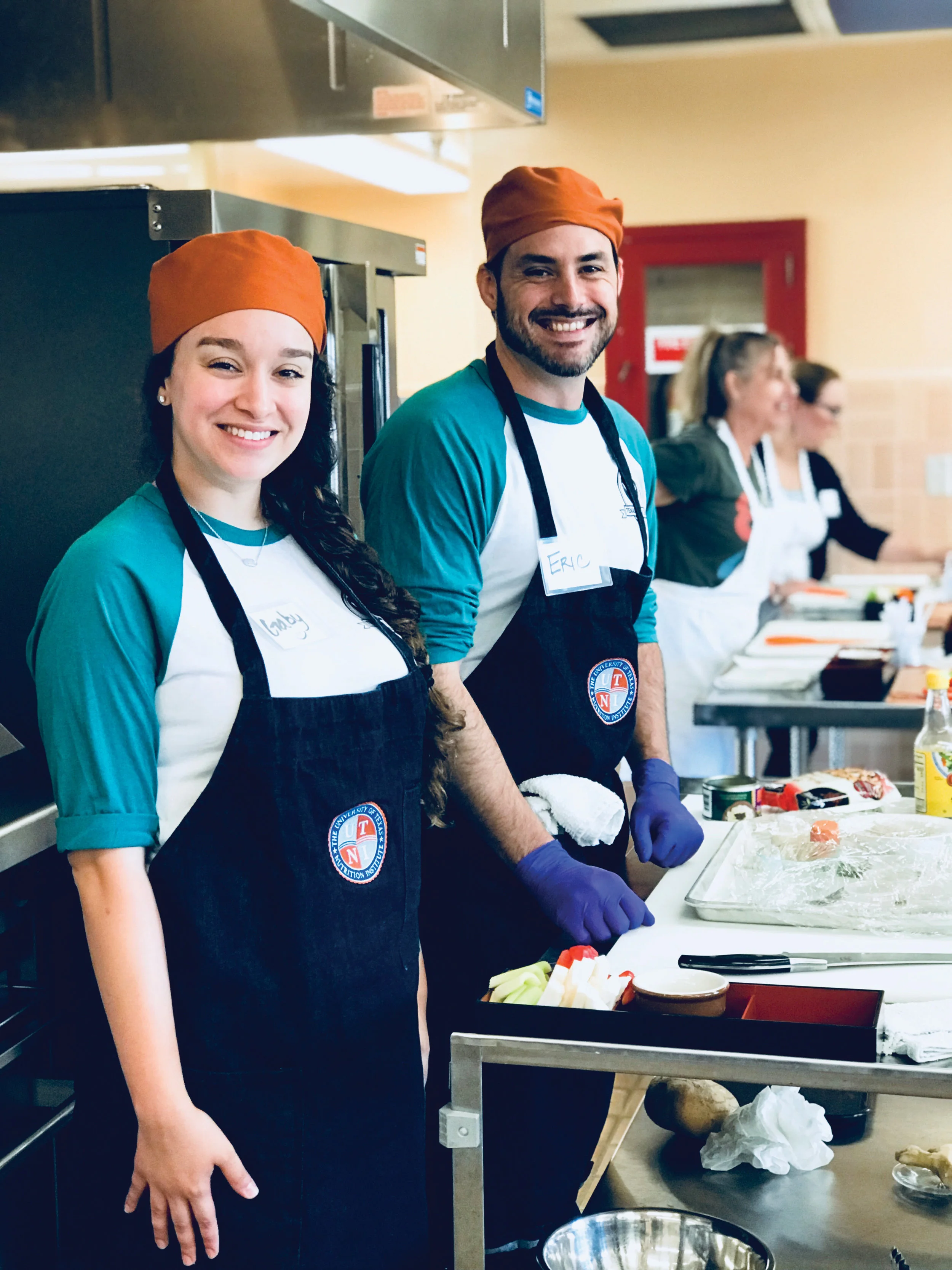 Susie’s Kitchen students Gaby Sanchez and Eric Jones.