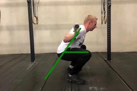 Low Bar Back Squat - highest amount op Hip bending