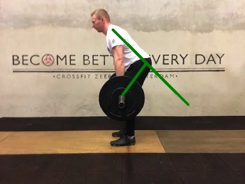 RDL, about 90 degrees of flexion. Normaly you go slightly lower.