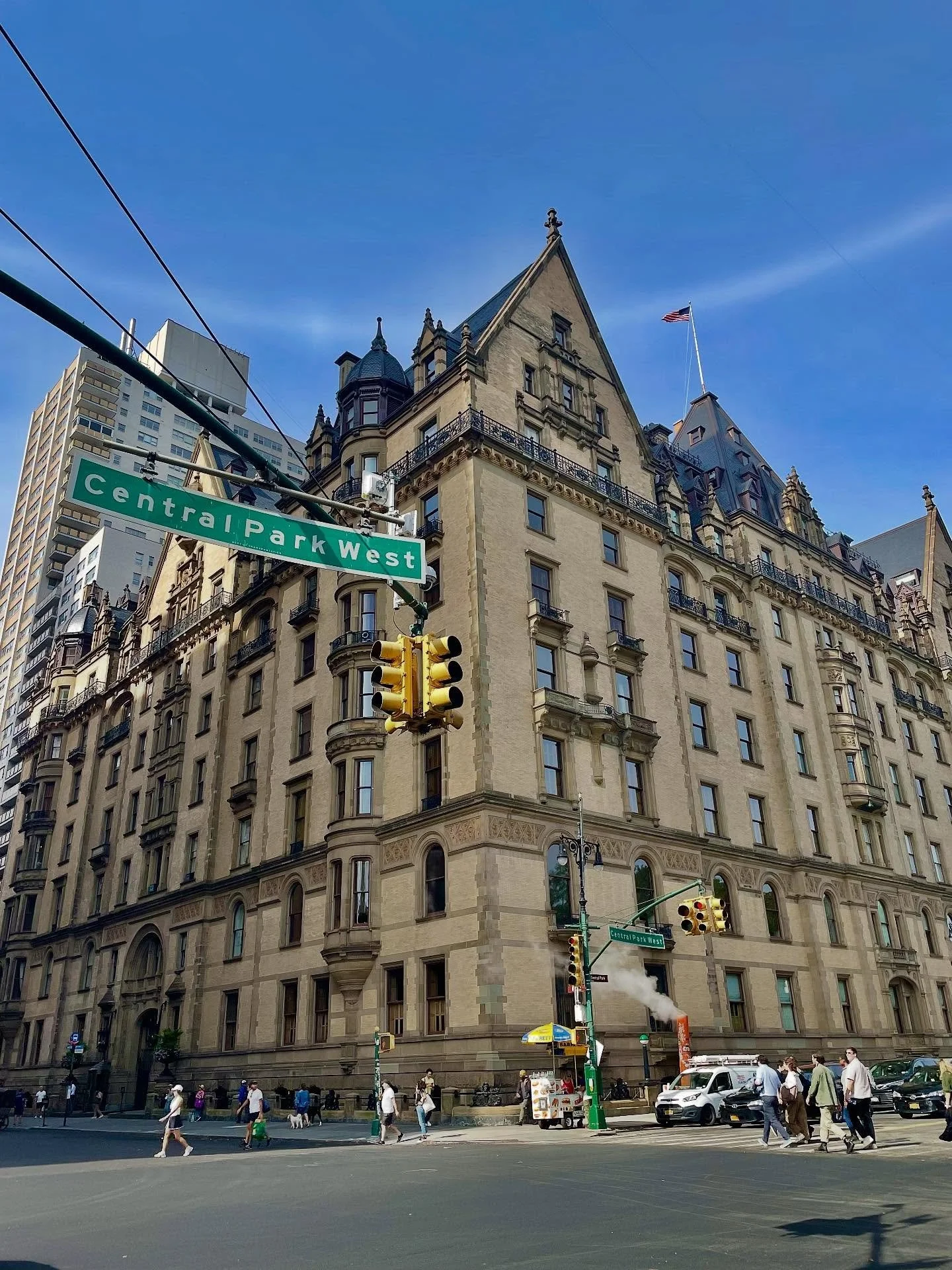 Red Jacket History.
Always a treat to spend some time at The Dakota. My first time there was working with the estate of Lauren Bacall, who was one of its many famous owners. The Dakota is an apartment building at 1 West 72nd Street on the Upper West 
