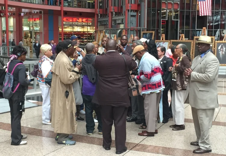Howard Morgan supporters gather after his bid for a pardon.