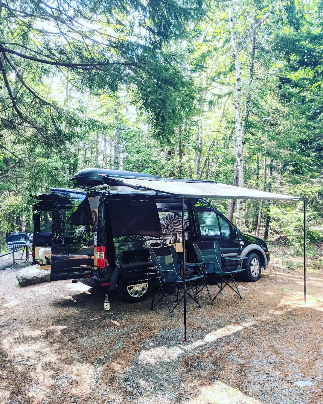 Camping's a breeze in our fully outfitted van rentals. Queen sized bed, kitchen, storage &amp; awning make any site feel like home. Dates are still available for summer travel.