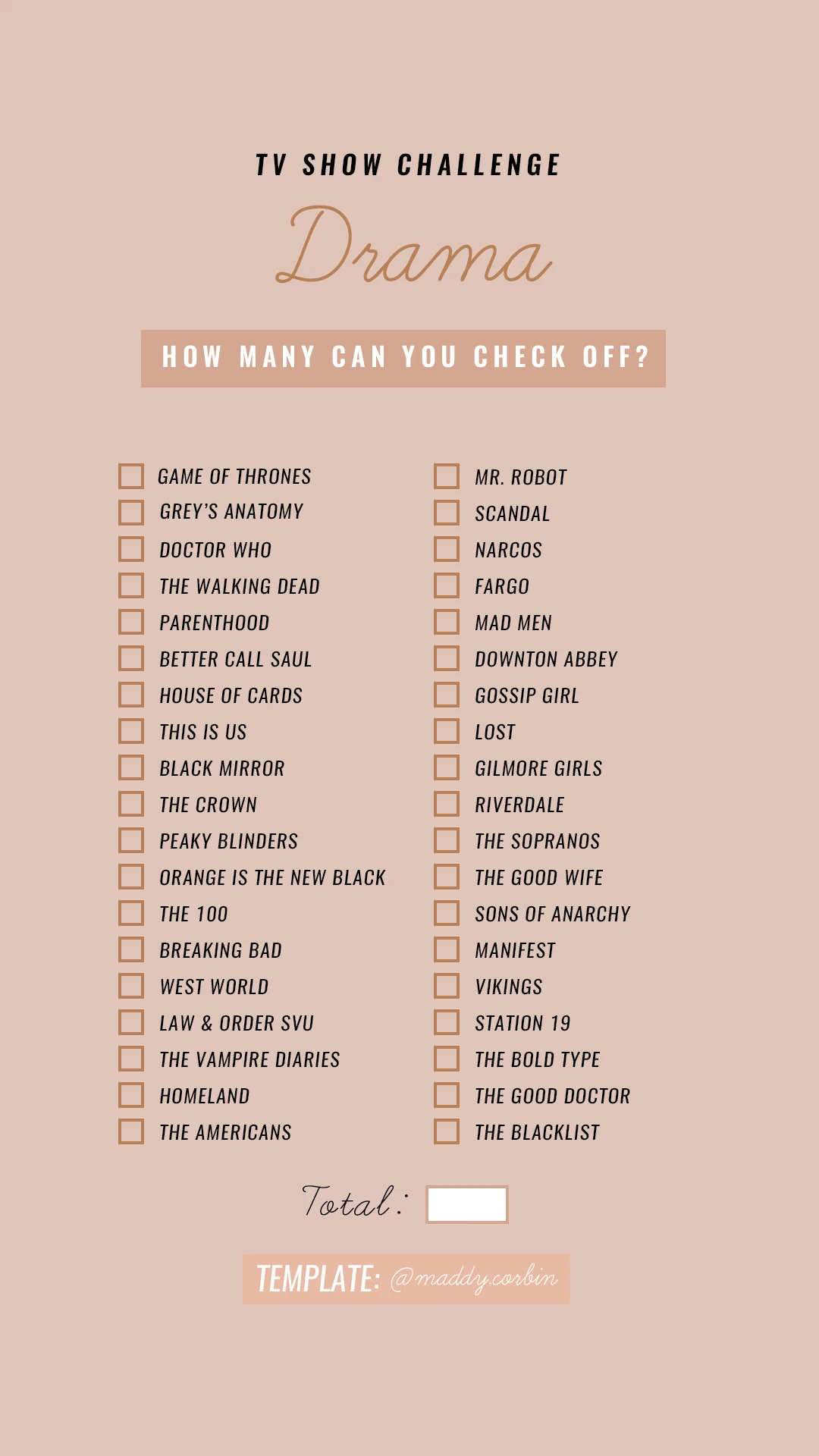 TELEVISION SHOWS — Maddy Corbin - 