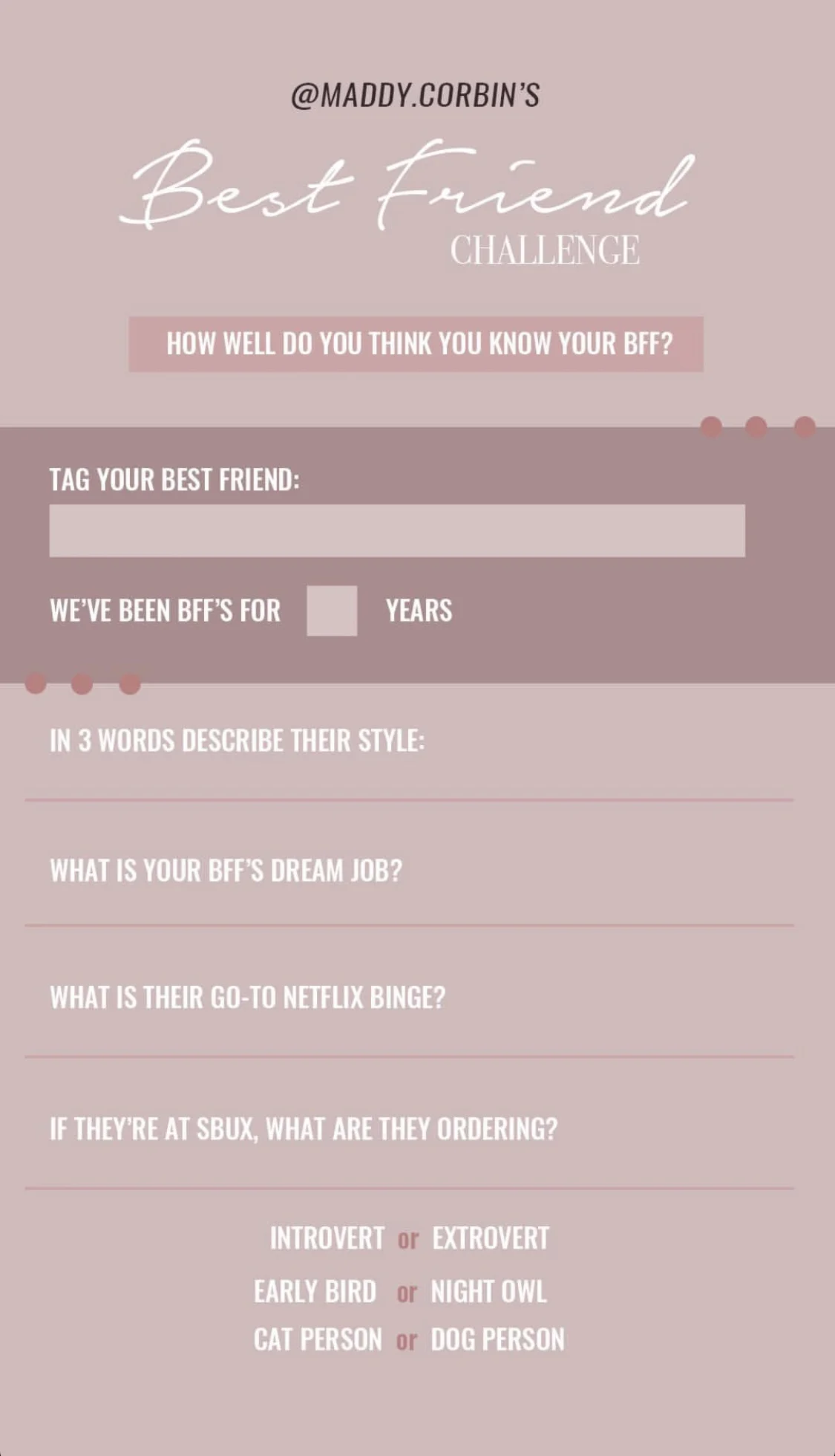 Best Friend Challenge Instagram