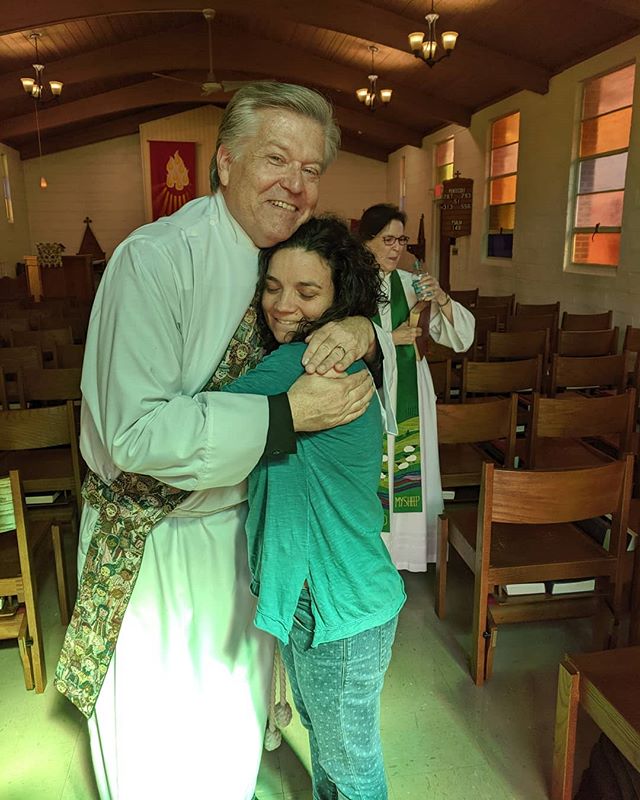 I gave Deacon John a long hug of gratitude this a.m. My little church is dealing with the sudden absence of our priest who was also the executive director of our Friendship Center. Deacon John has stepped up big time helping us all to move forward wi