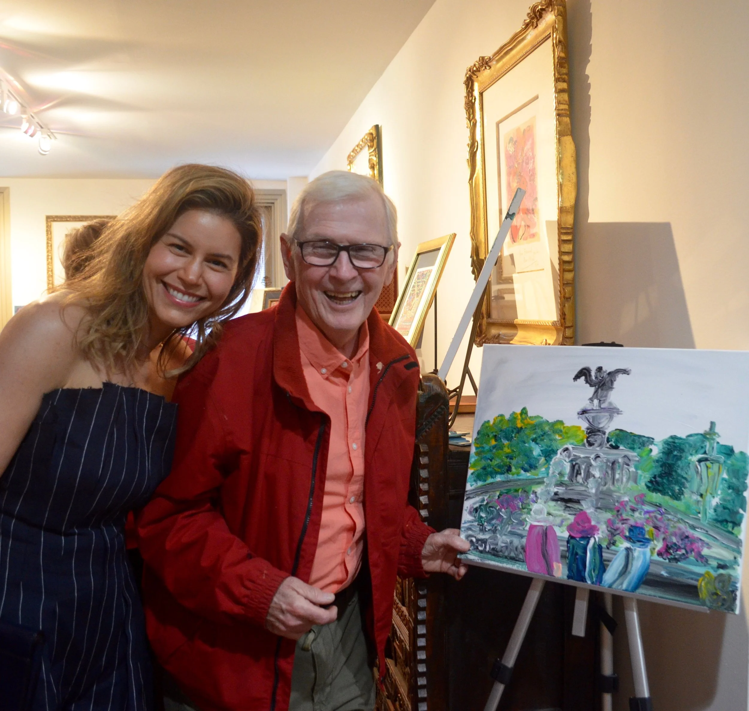 At Robert's exhibit.