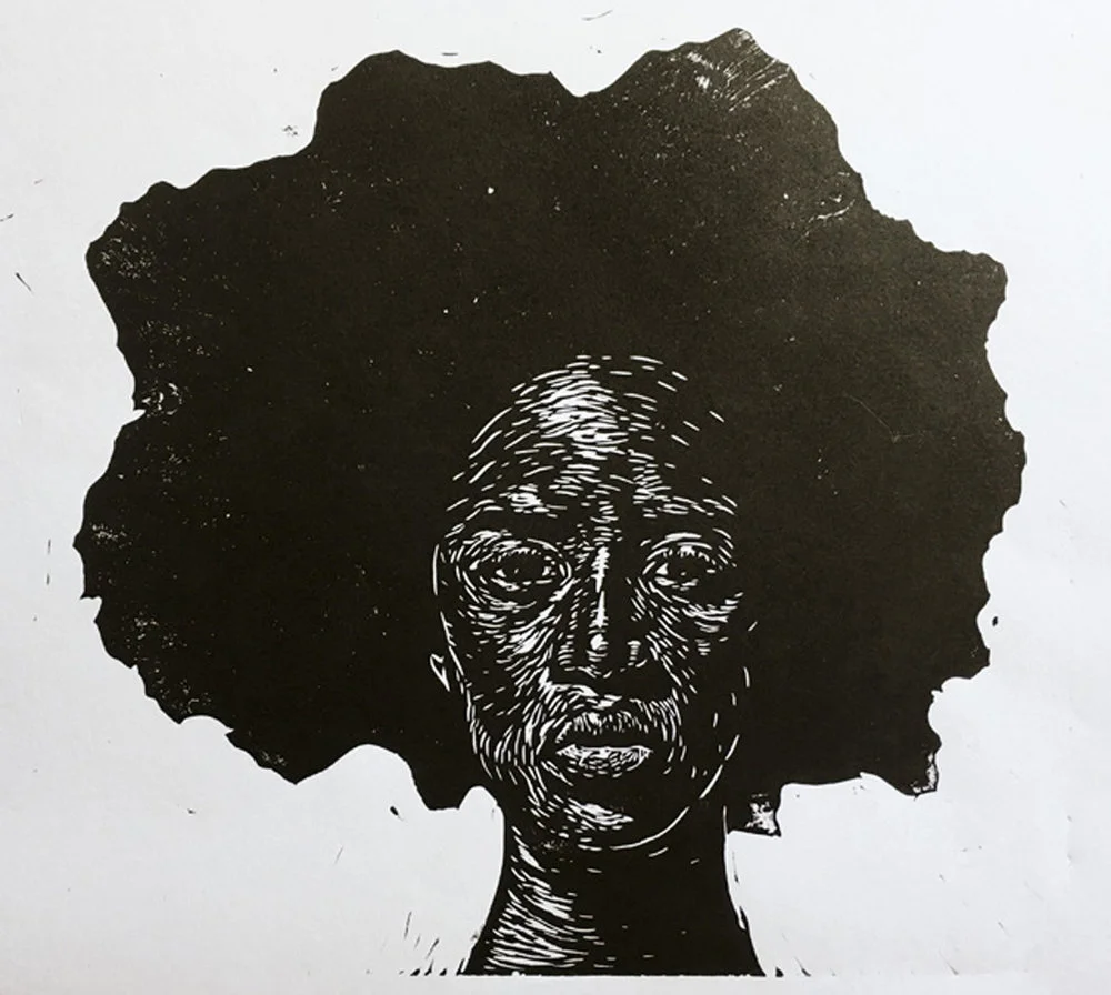 JAMAAL BARBER Untamed Linocut 2" x 12"