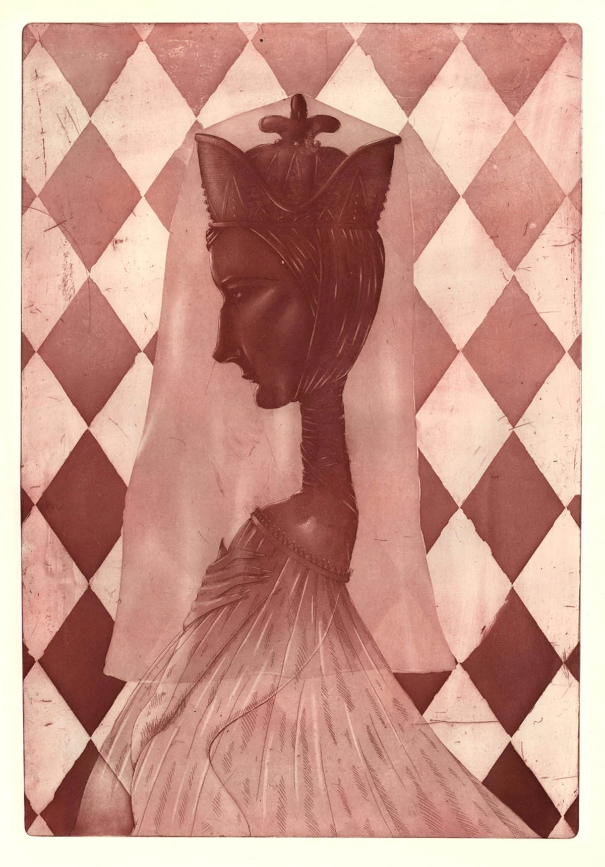 Michael Ezzell Checkmate etching 13 x 19 inches MEZ 004G.jpg