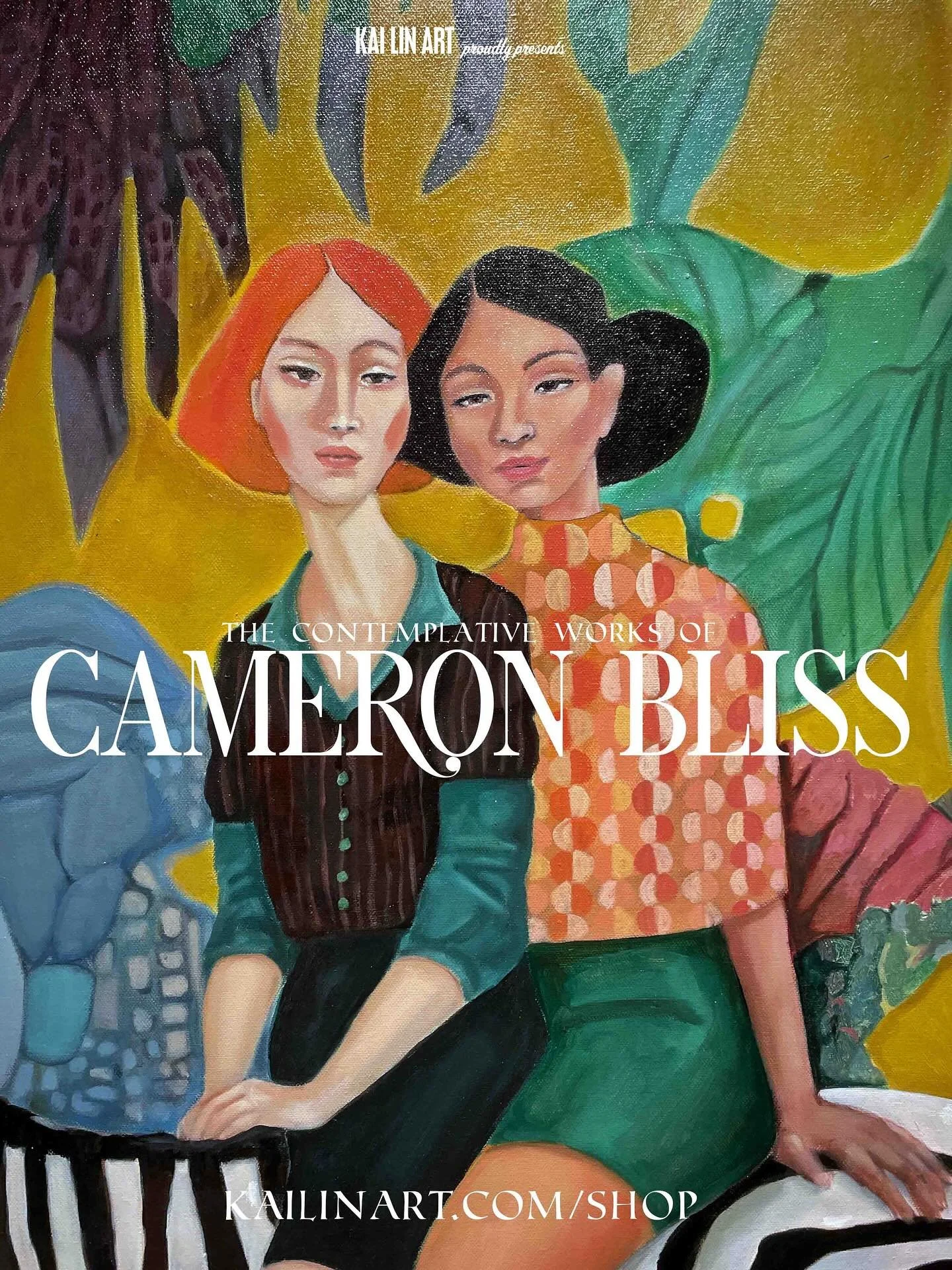 Cameron Bliss&rsquo;s paintings unfold like living lore&mdash;stories told through the female form in all its mystery, strength, and reflection. Her exquisitely rendered figures inhabit ornate and atmospheric spaces, surrounded by patterns, botanical