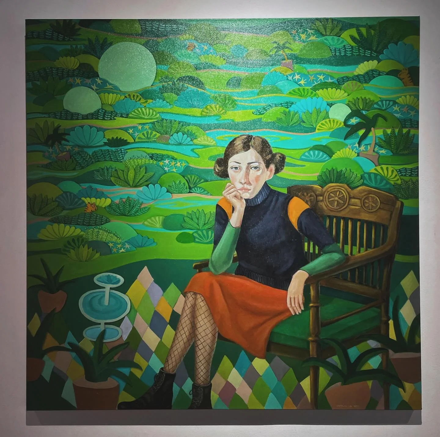 And currently on exhibit this piece by @cameronblissart 

Cameron Bliss Caught Off Guard oil on canvas 48&rdquo; x 48&rdquo;

For info and inquiries DM 
@kailinart