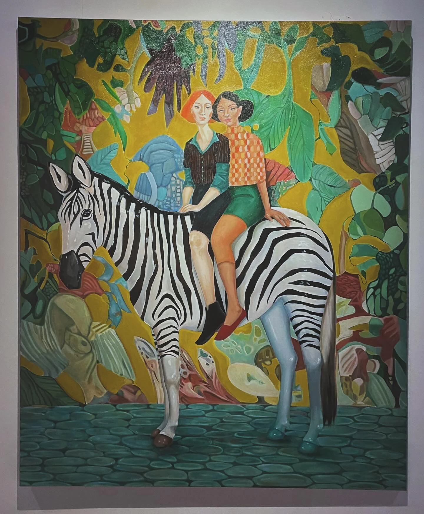 Pleased to share with you the magnum opus of @cameronblissart #lore for our exhibition: 

Cameron Bliss Sworn to Secrecy oil on canvas 60&rdquo; x 48&rdquo;	

DM @kailinart for details and inquiries