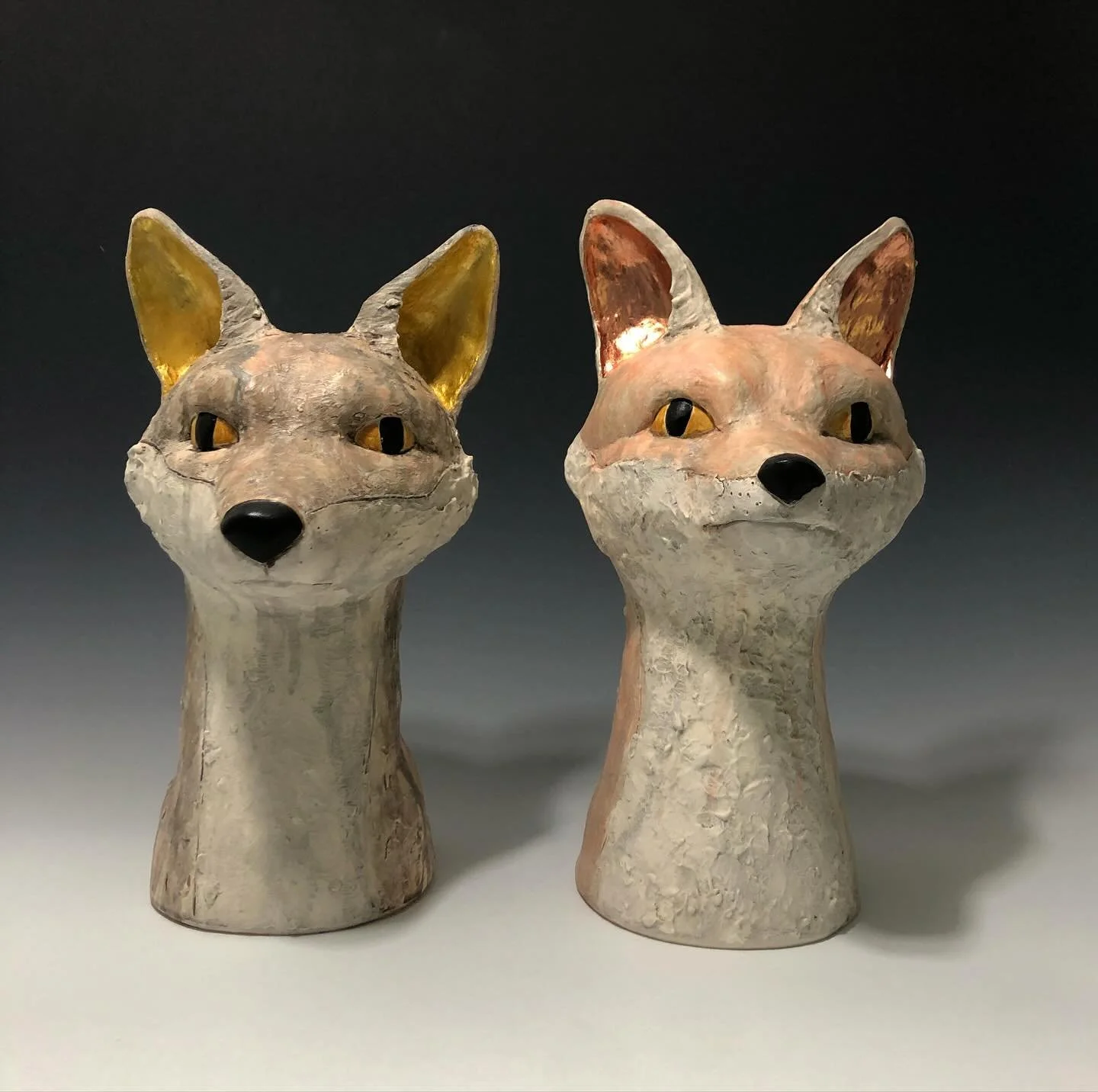 And now on exhibit for #lore these wonderfully spiritual works by sculptor @kristagrecco on view and available @kailinart 🎨🫶💘