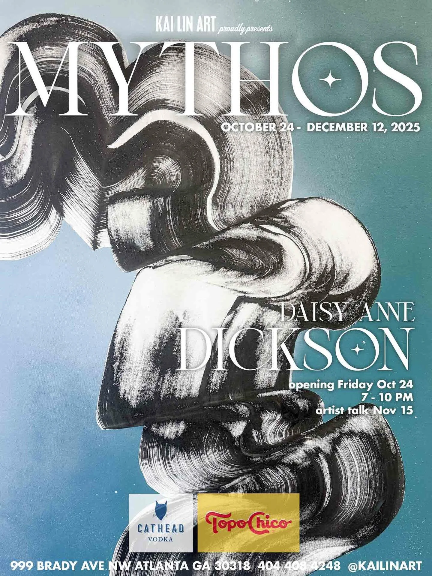 MYTHOS
exhibition Opening Friday October 24, 2025
7:00 - 10:00 PM 
free and open to the public
Exhibition runs through DEcember 12
We are excited to announce our eighth exhibition of 2025

MYTHOS
 Group Exhibition featuring Chloe Alexander, Christa C