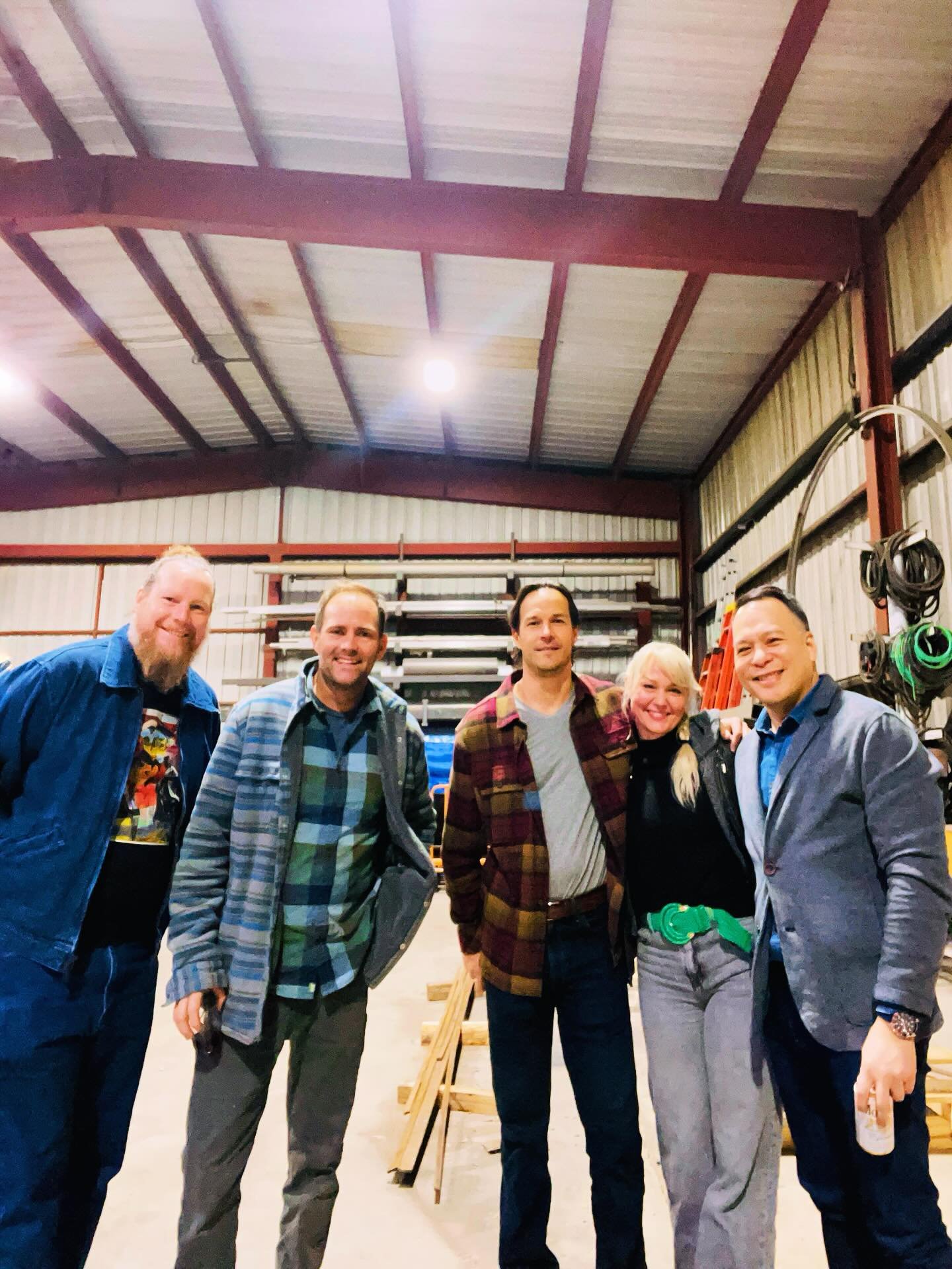 And on the occasion we get the #artband together we visit @philproctorsculpture @nucleuscnc @southriverartstudios for an inspirational conversation about the state of sculpture, steel, safety and structure 

@studio_marcboyson @threecrows @daisyanne.