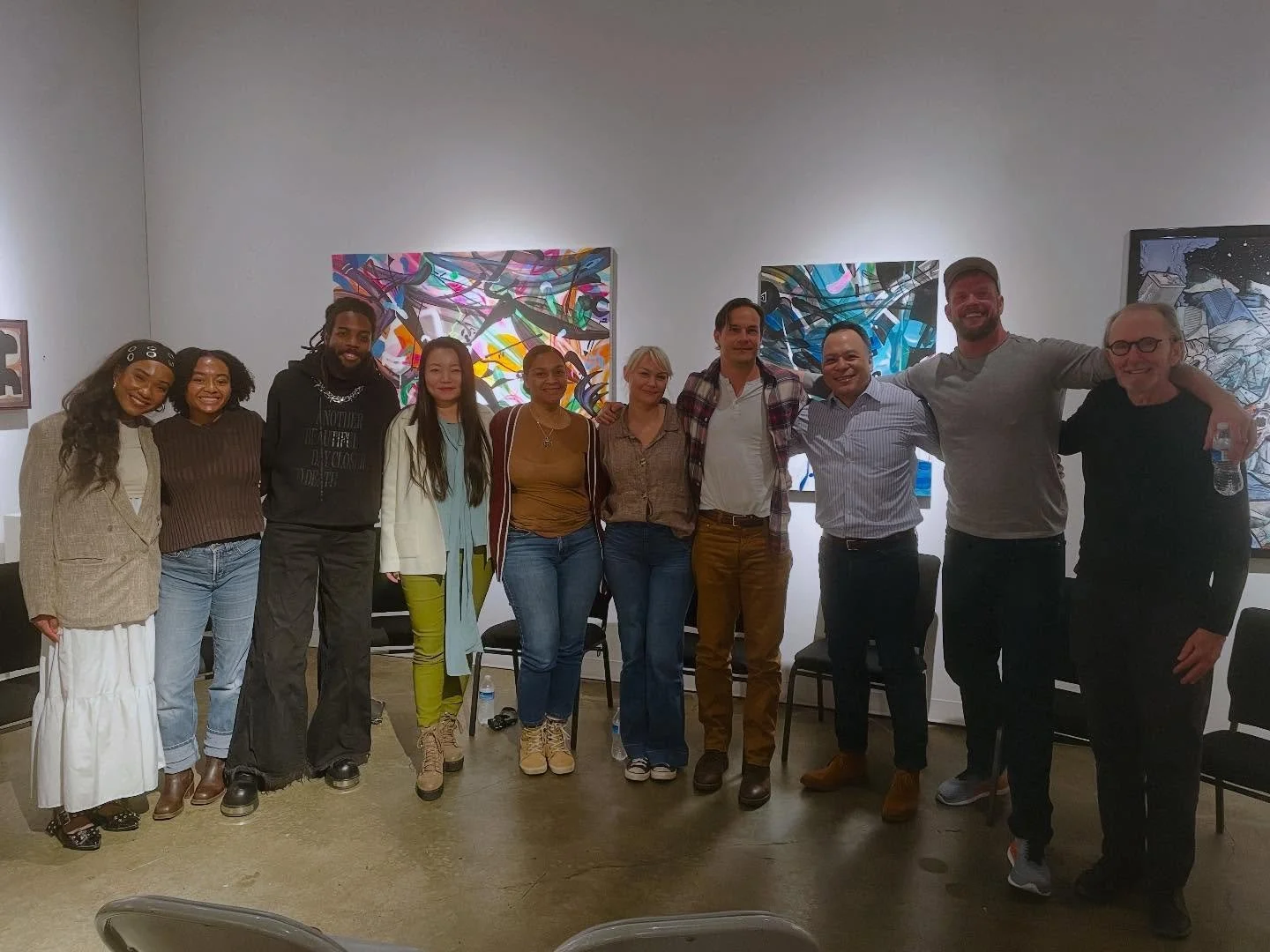 It&rsquo;s a lovely day for a lovely #arttalk with our #mythos crew @ivy.wu.art @iamchristacollins @claudegerardjean @the_stan_clark @flipsartwork @daisyanne.art @thehaplessprintmaker and @threecrows @naturexnoelle 

Thank you all for such an inspire