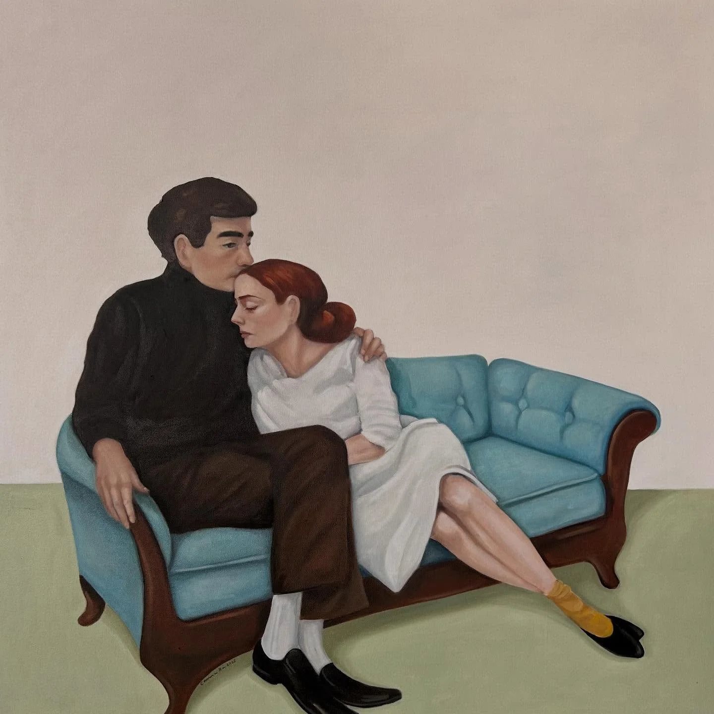 And just like that another @cameronblissart #workofart is completed and en route to the gallery :

&ldquo;When the Room Falls Away&rdquo; 
36&rdquo; x 36&rdquo; 

Now available @kailinart