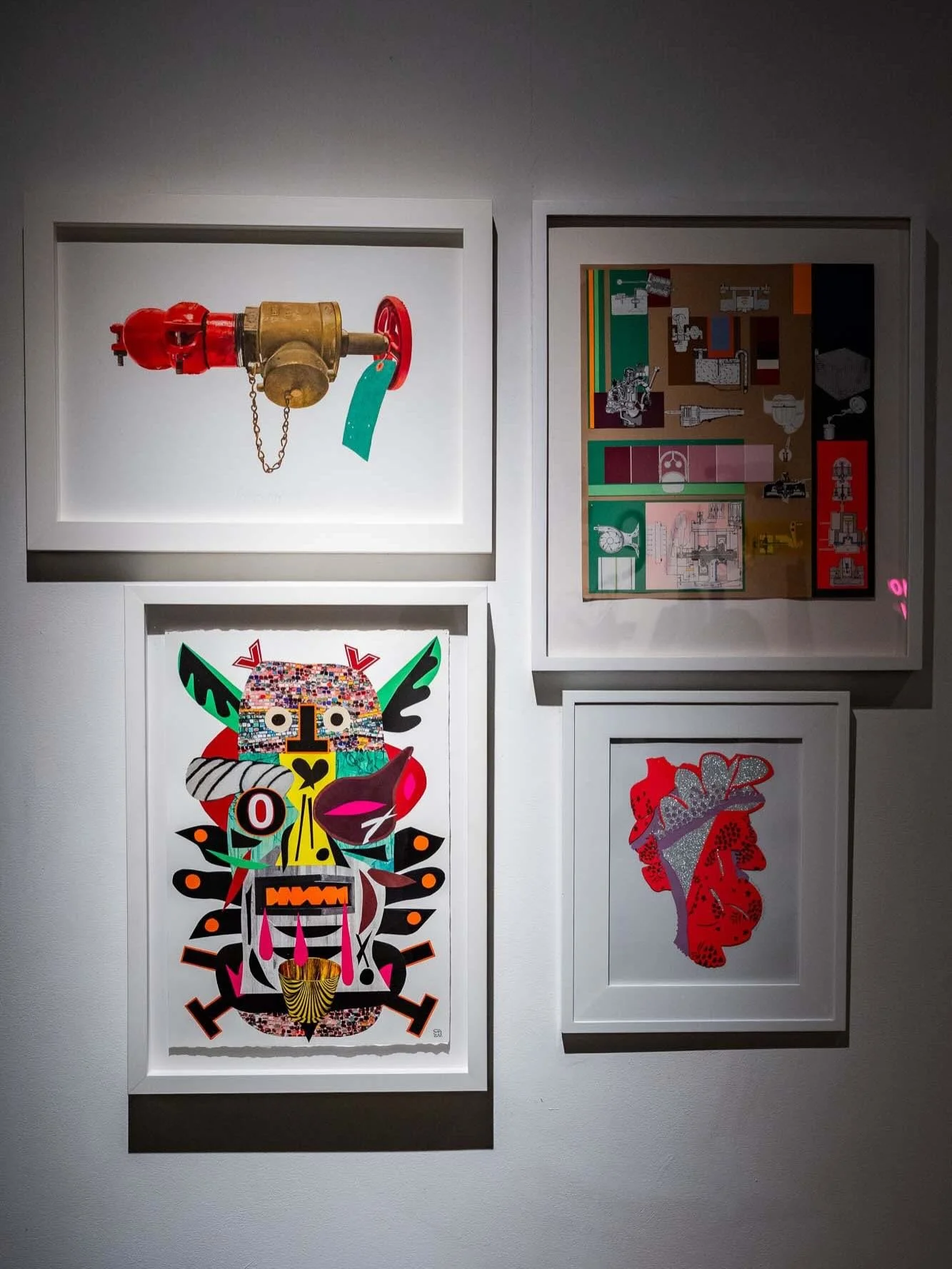 And for a closer look at this quadrant for The New South 7 ::

Top left: Philip Carpenter Souvenir (New York)  color pencils  19&rdquo;x25&rdquo; @flipsartwork 

Bottom left: Esteban Patino Hunter  Collage on paper 22&rdquo;x15.5&rdquo; @estebanpatin