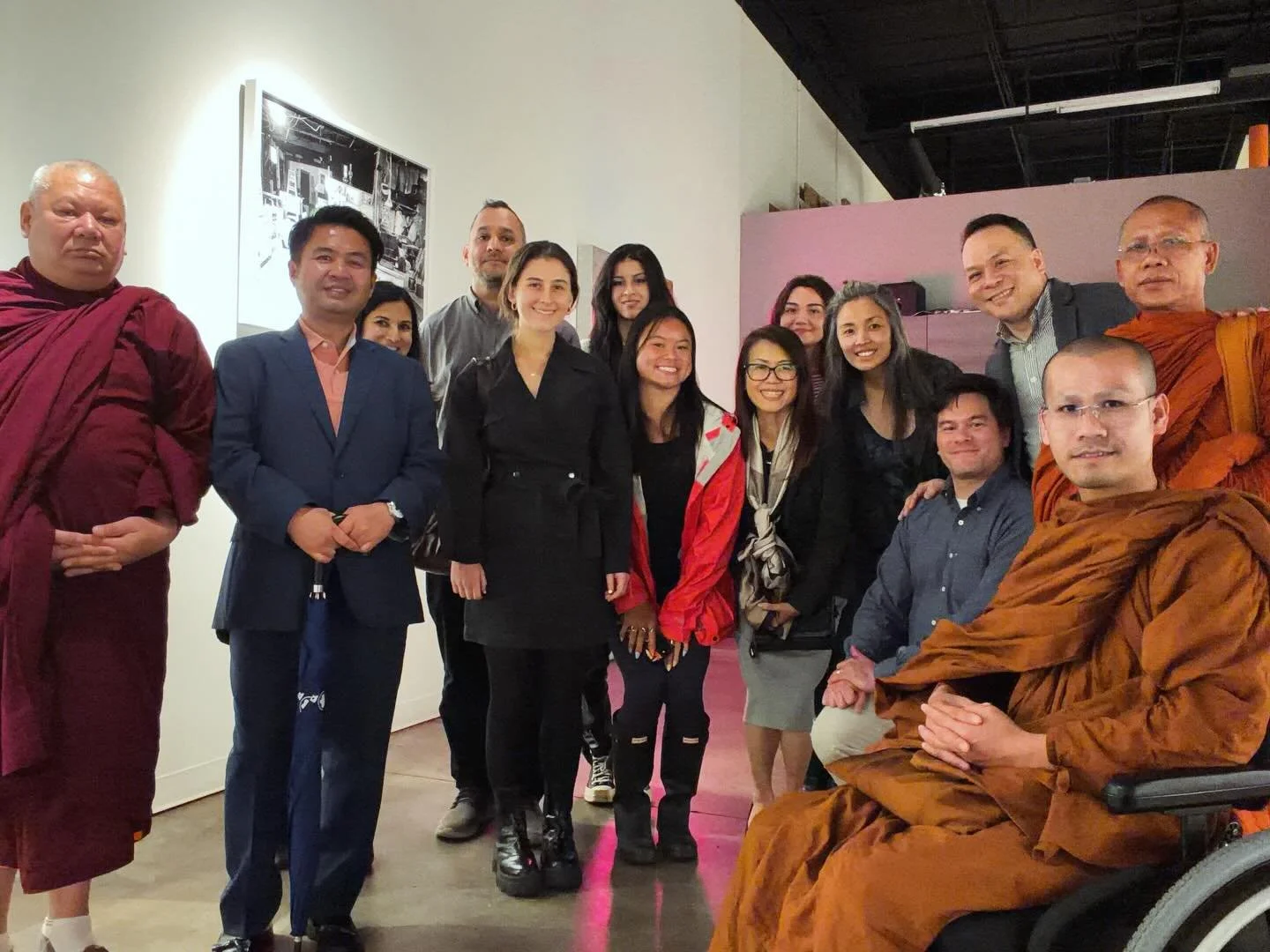 That time three #buddhist monks came to the gallery to bless the space for Lunar New Year #firehorse with @bcgbrighthouse for an afternoon of conversation on the state of creativity and art through the lens of our 18 years @kailinart 🙏🪷🎨🔥🐴