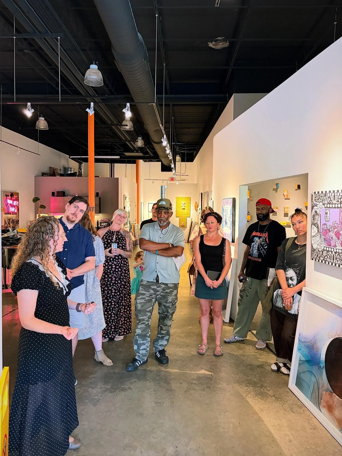 Grateful to be sharing this time with @alicestonecollins @petieparker @pharrisatl @lelabrunetart @jasmin.warnock @sadiepennellart @jswiftart for such an inspired talk about the state of art with @threecrows @naturexnoelle @daisyanne.art 🌷🫶🎮