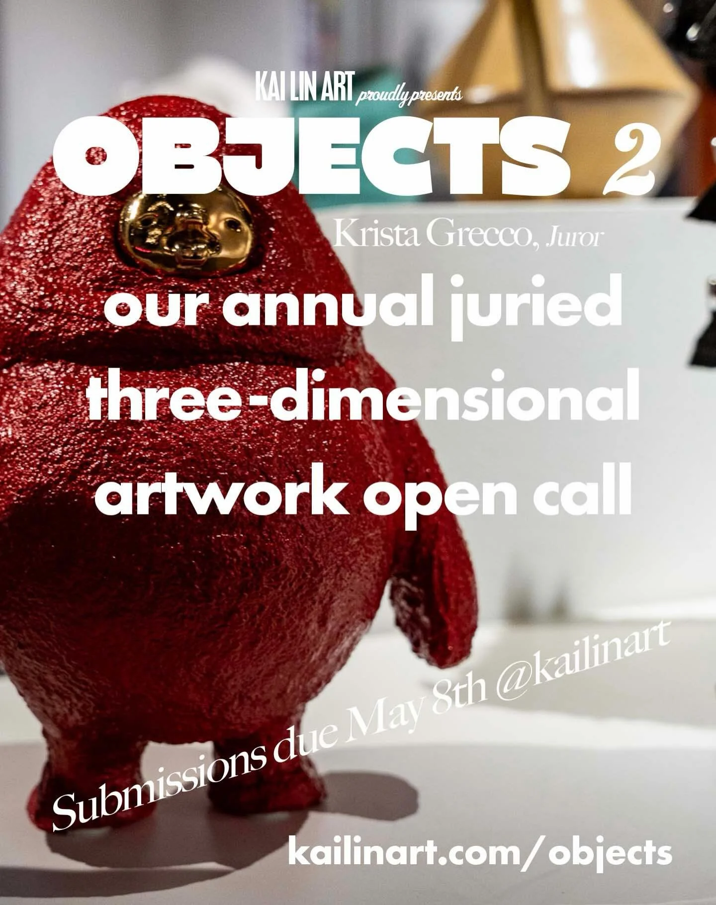 Join KAI LIN ART as we host our second Open Call for juried 3-Dimensional works: OBJECTS.

This landmark showcase brings together contemporary artists from across the Southeast and beyond, highlighting the expressive potential and versatility of scul