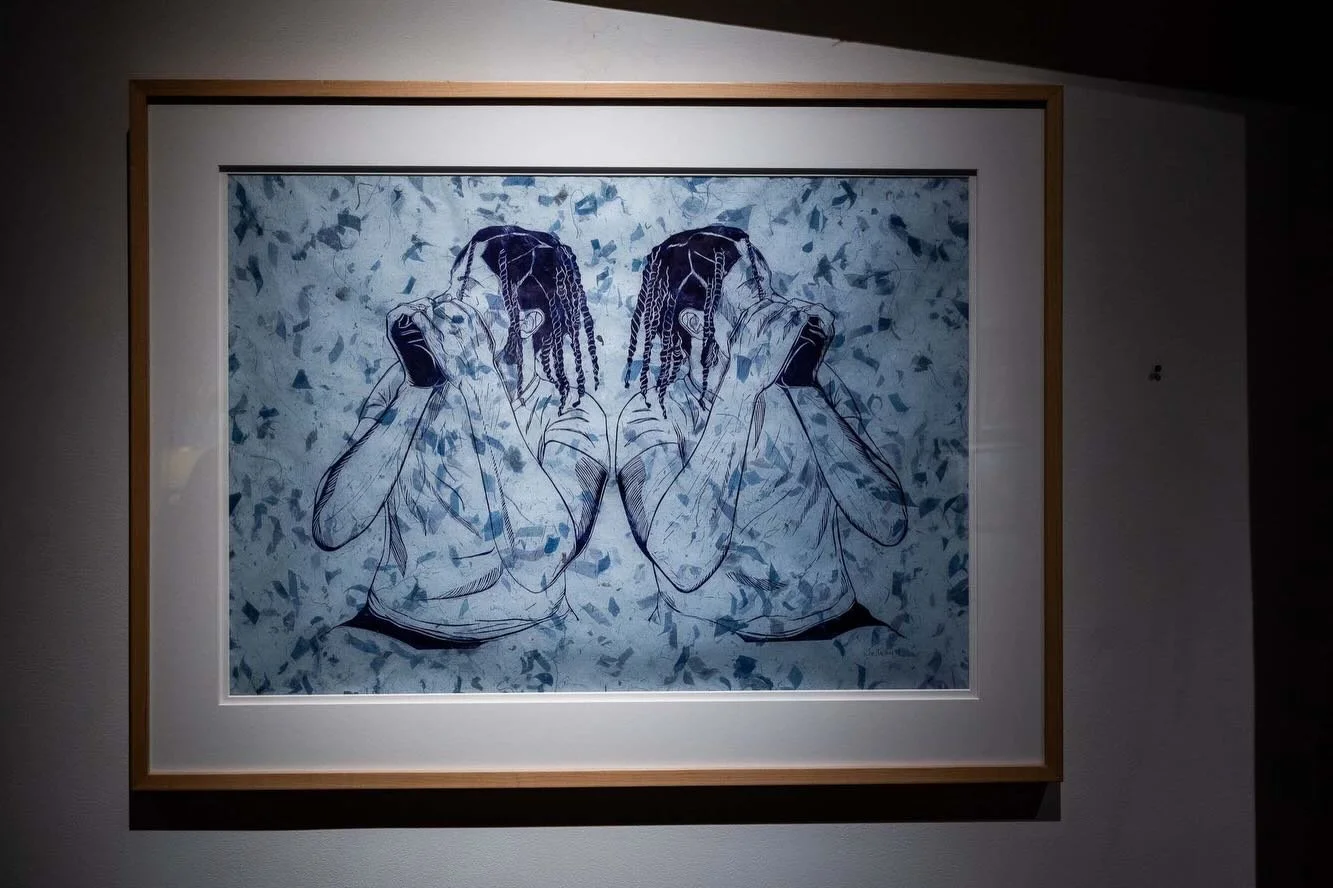 Final days of our exhibition Echoes curated by Chloe Alexander @thehaplessprintmaker 💕