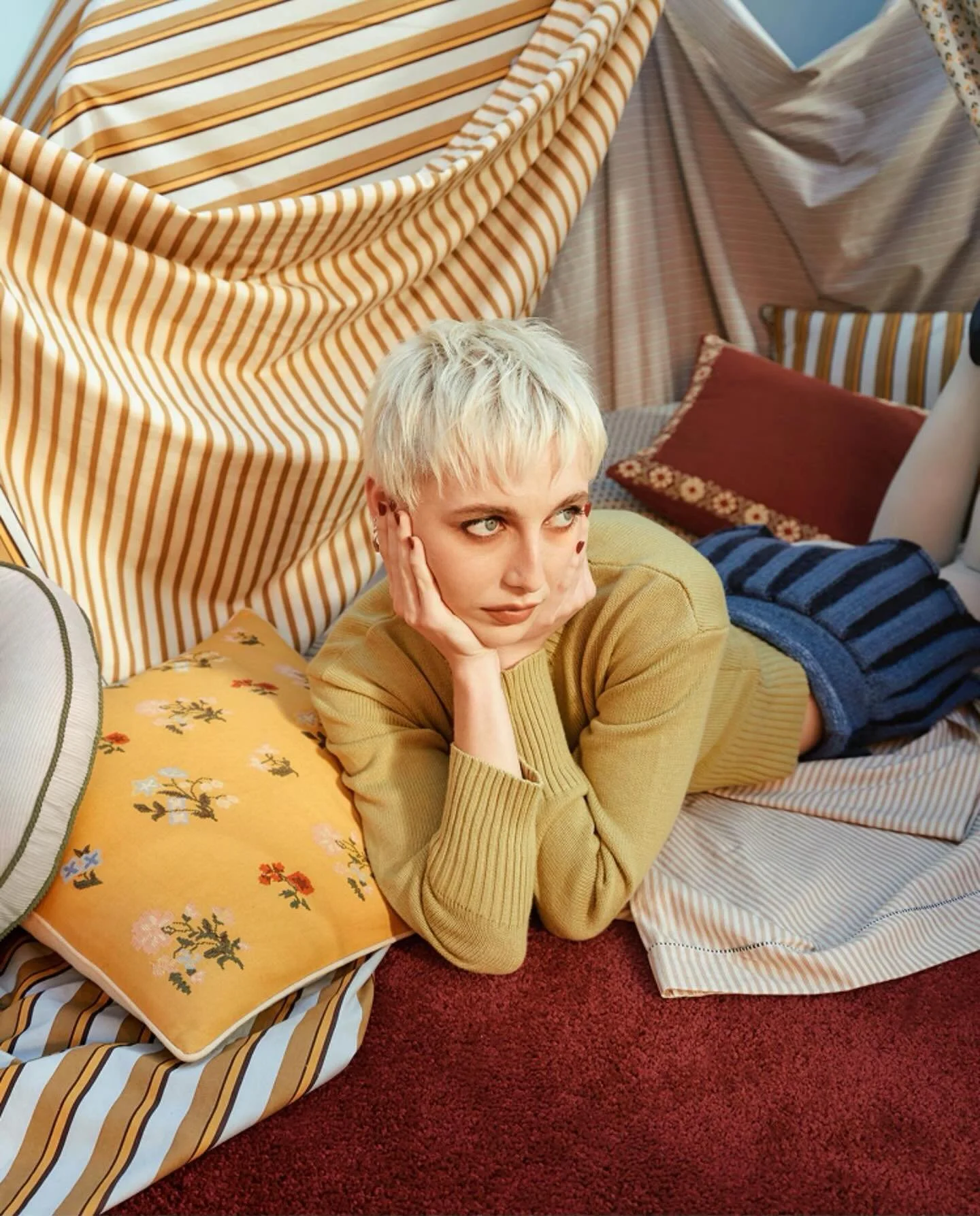 Brianna Capozzi shoots West Elm x Emma Chamberlain in Los Angeles.