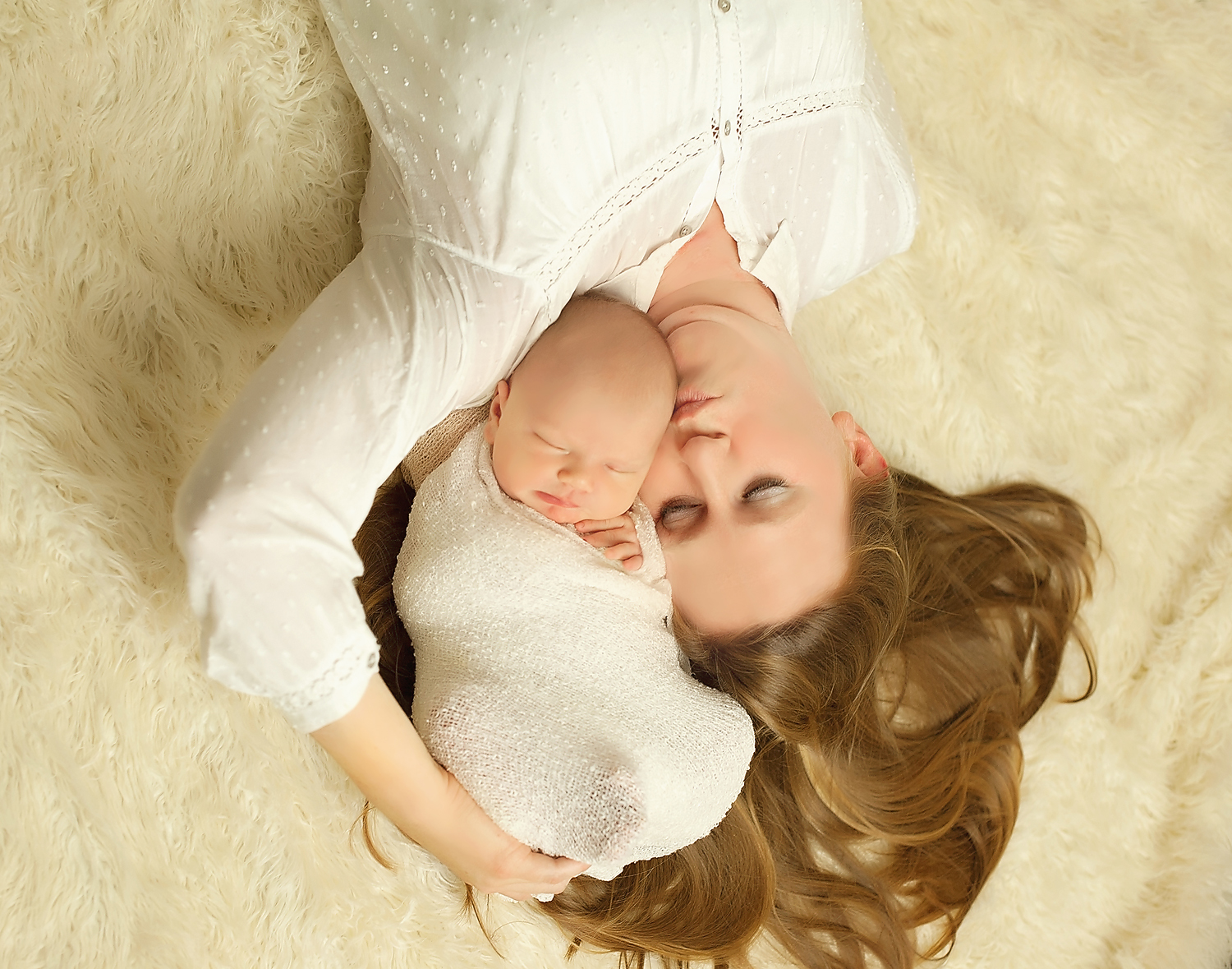 mother and baby portraits newborn photographer Greensboro NC