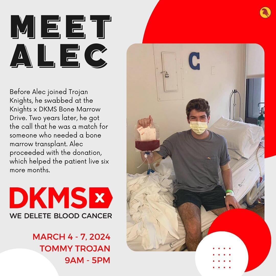 Tomorrow is the LAST day of our @dkms_us bone marrow drive. It only takes less than 5 minutes to swab and help the fight against blood cancer! Swing by our tent located at Tommy Trojan!
