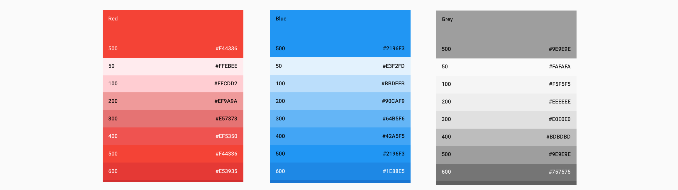 Final selected colors