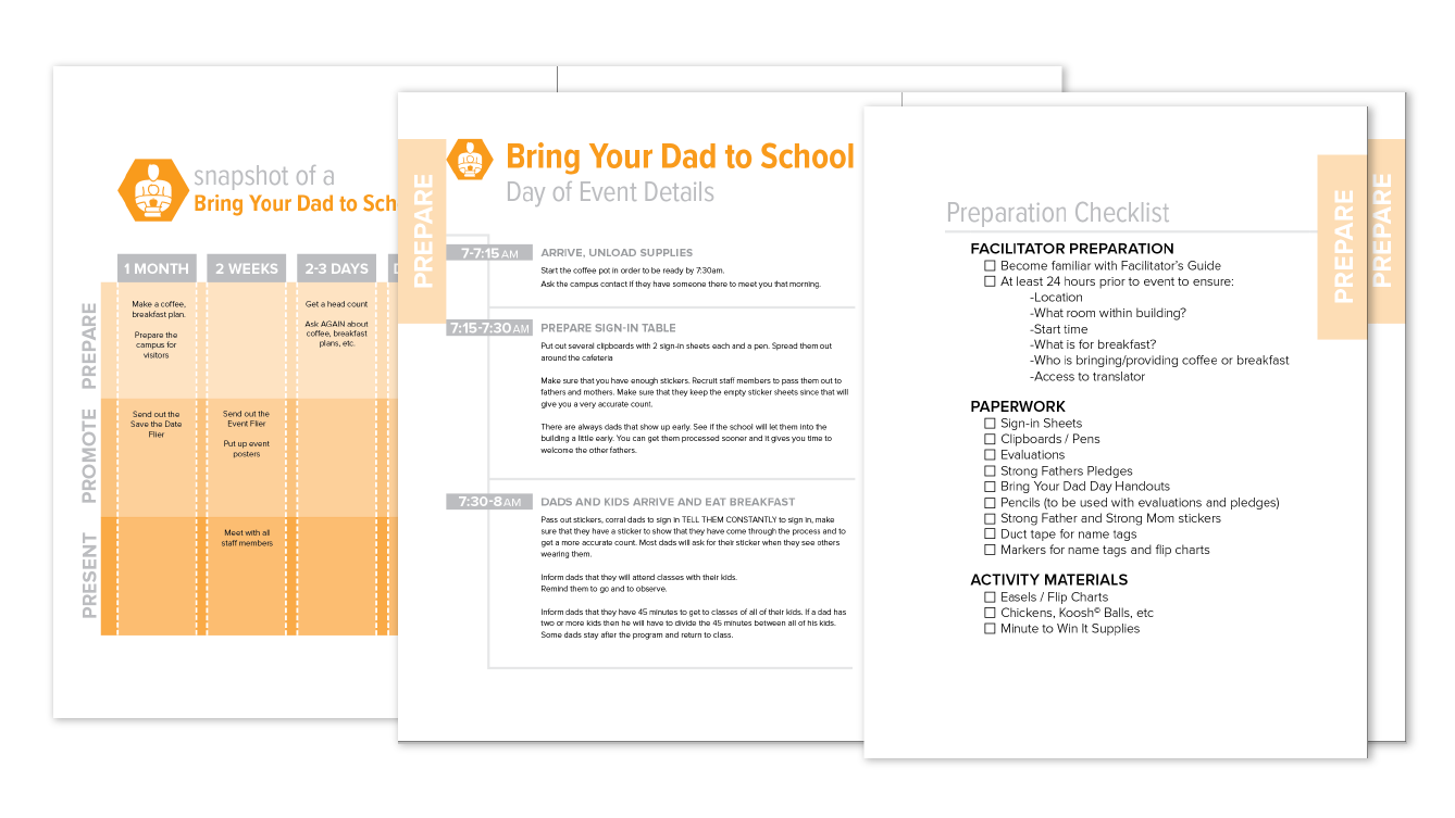 supply lists & timelines