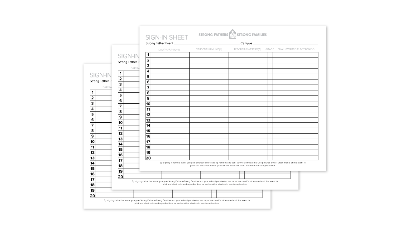Templates for all of the forms you will need to record your success