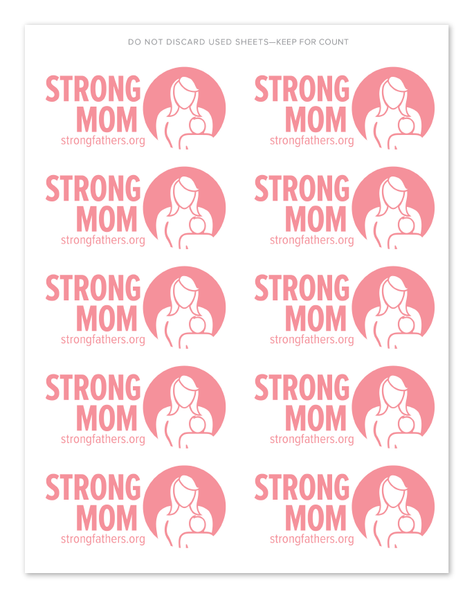 Strong Mom Event Stickers