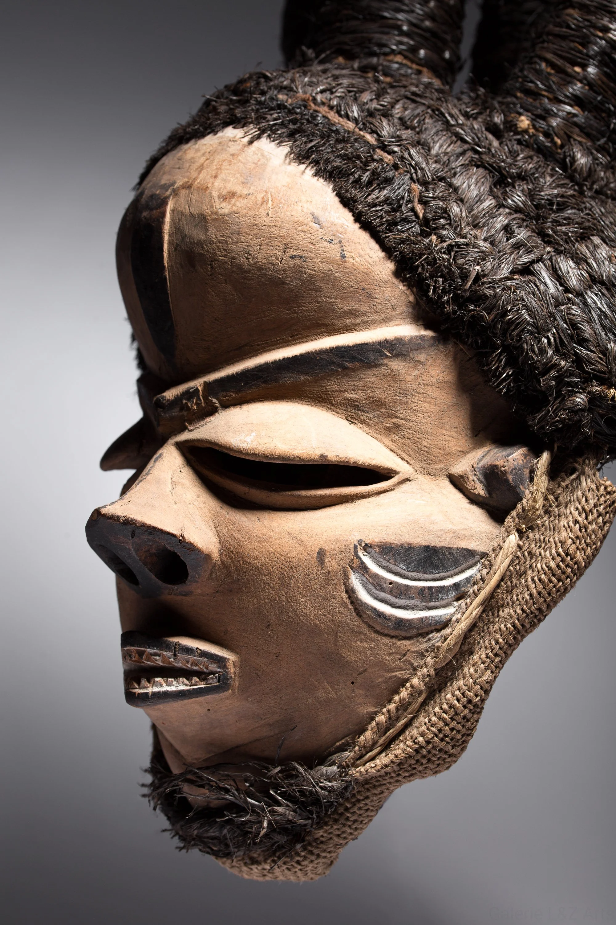 Close up Pende african mask from Congo