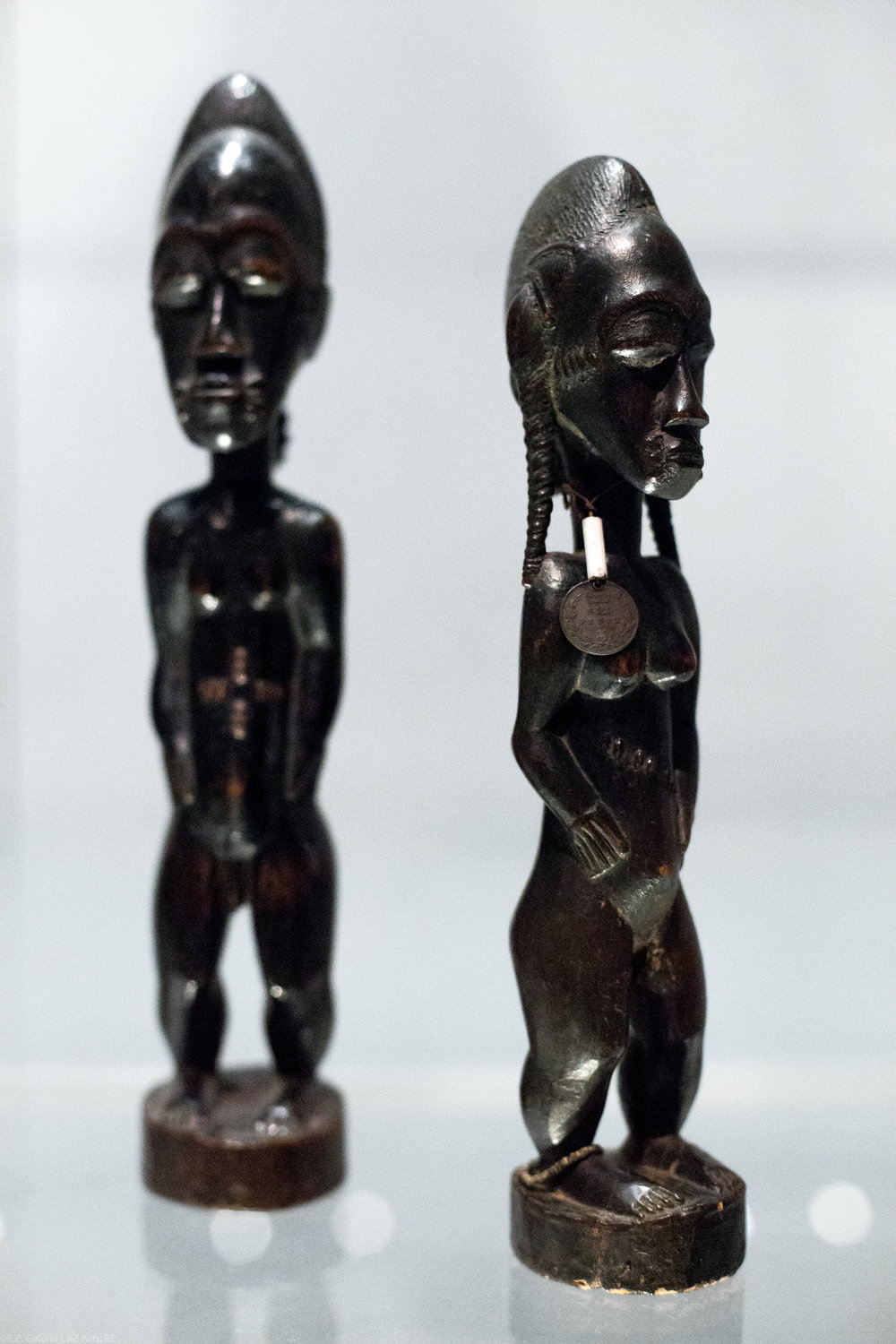 Deux figures Baoulé de Côte d'Ivoire British Museum Galerie Art Africain Loiseau Zajega