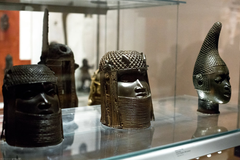 Têtes africaines en bronze Benin