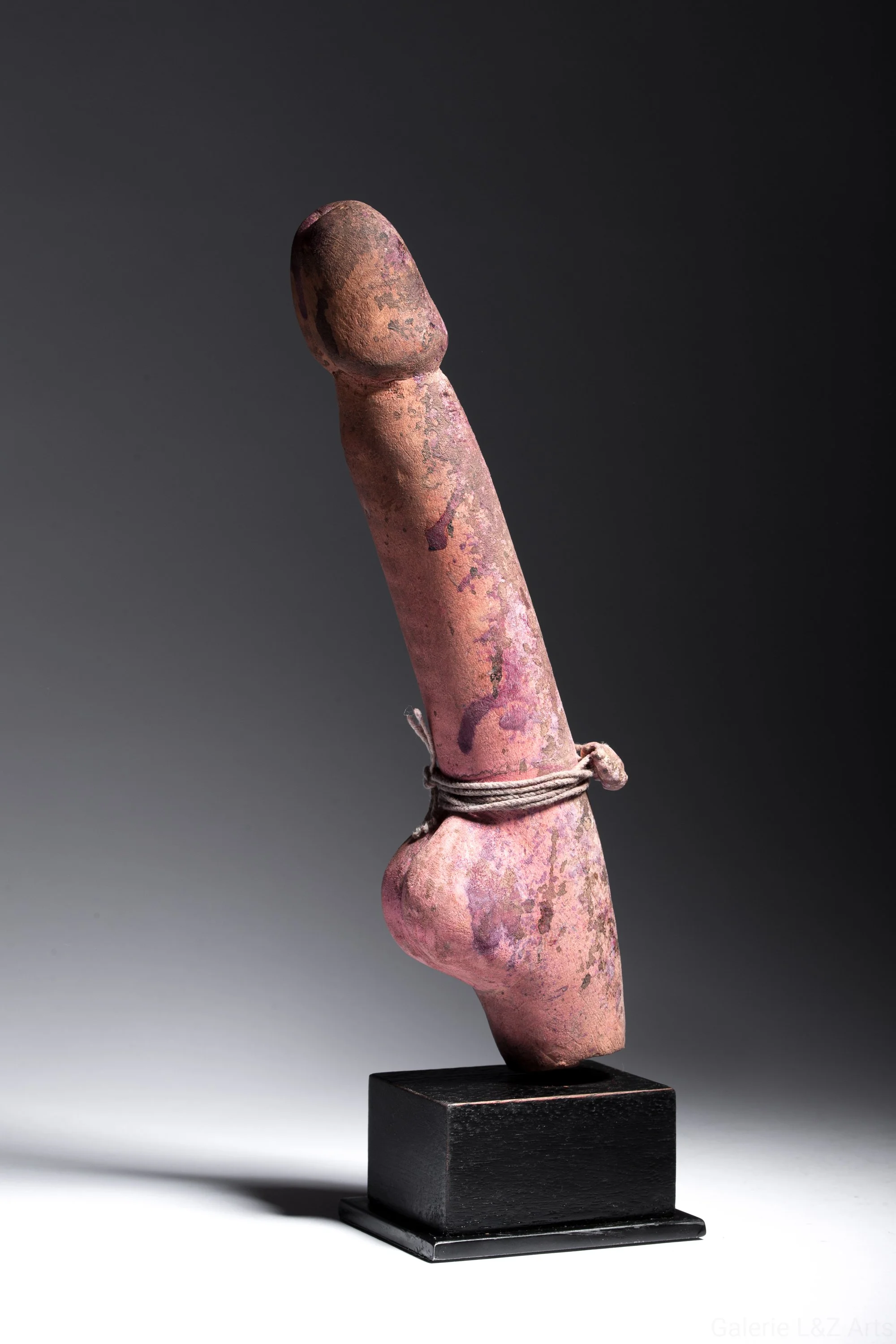 Phallus d'art africain fétiche de fécondité, divinité Legba, Bénin