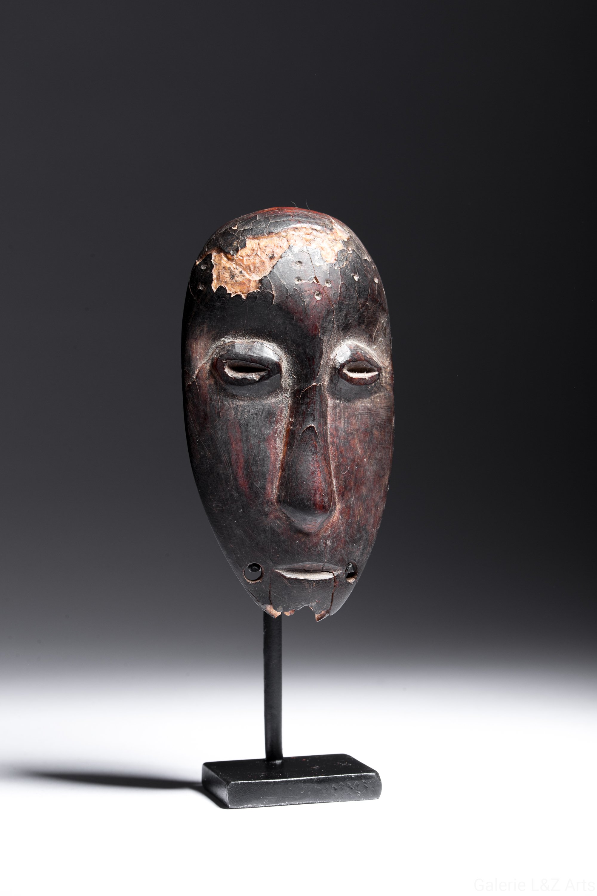 masque africain miniature du bwami, Lega, Congo