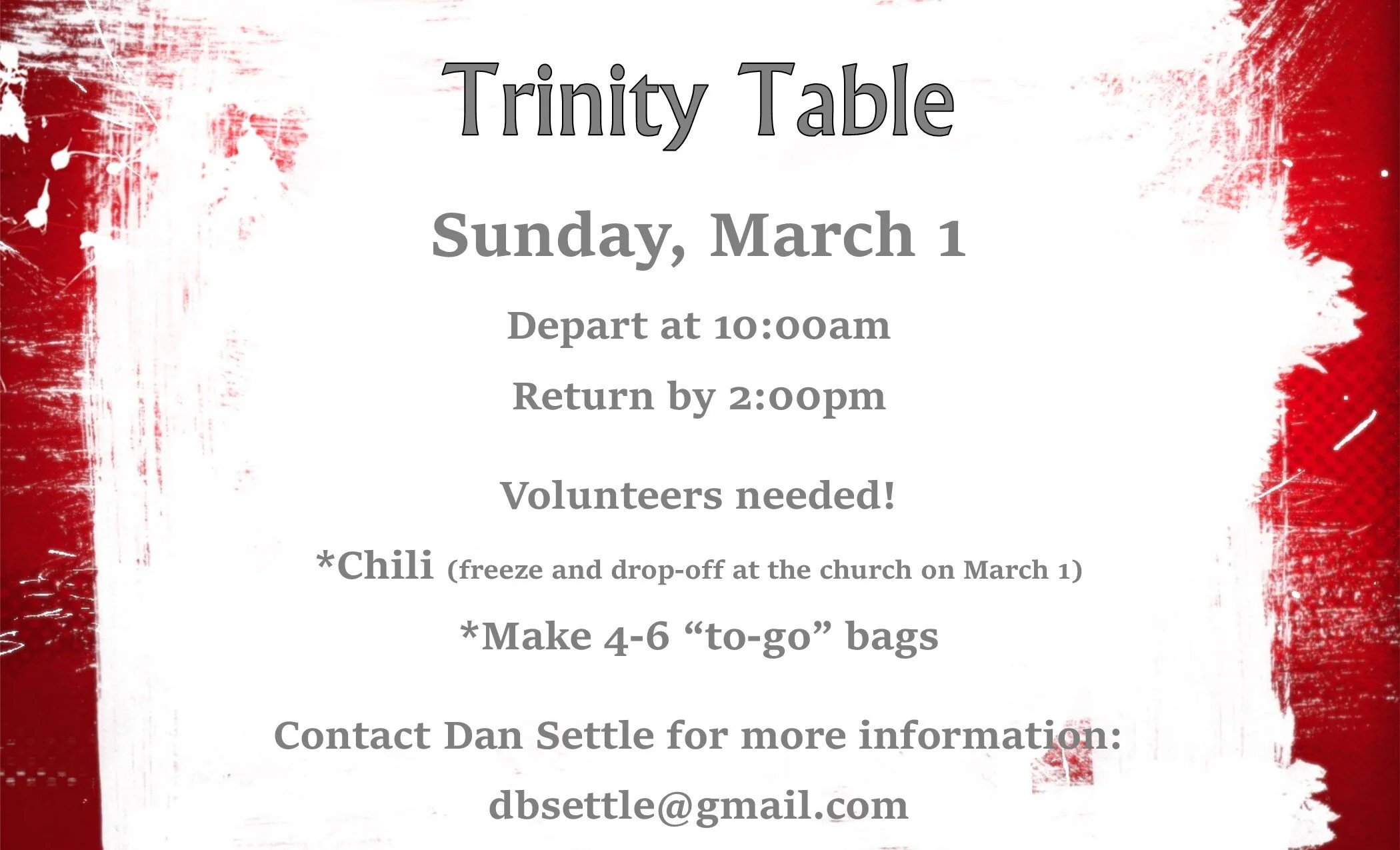 Trinity Table with Action Ministries