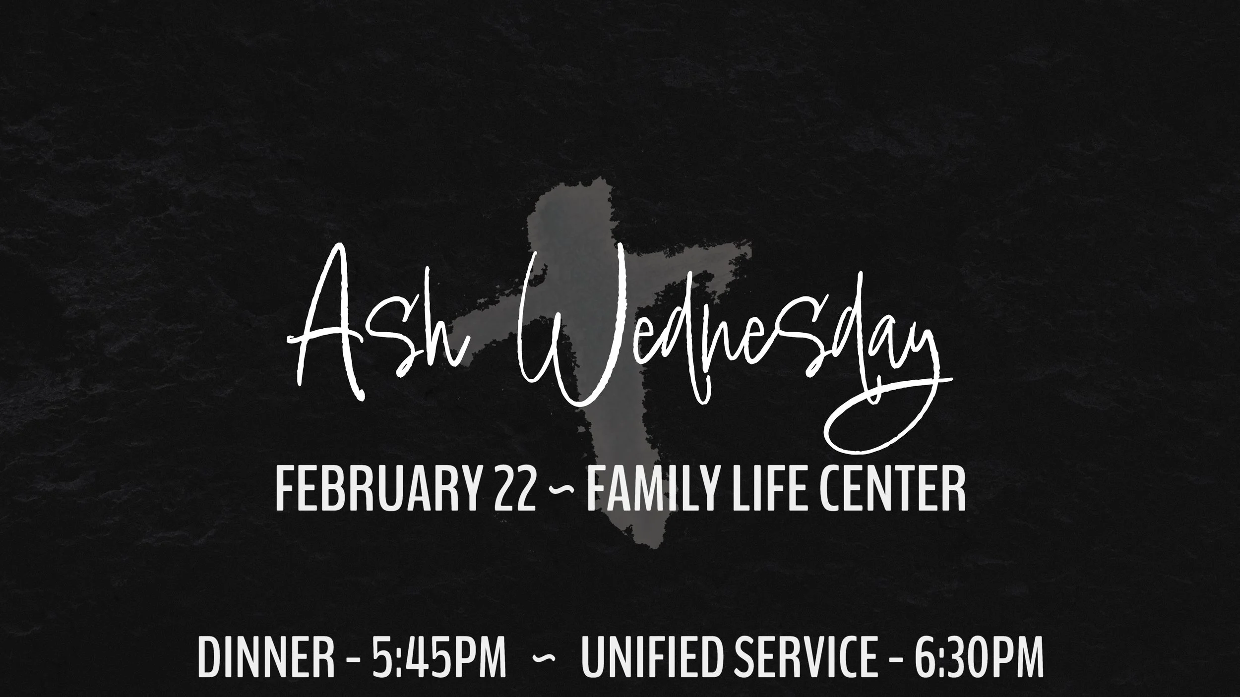 Unified Ash Wednesday Worship