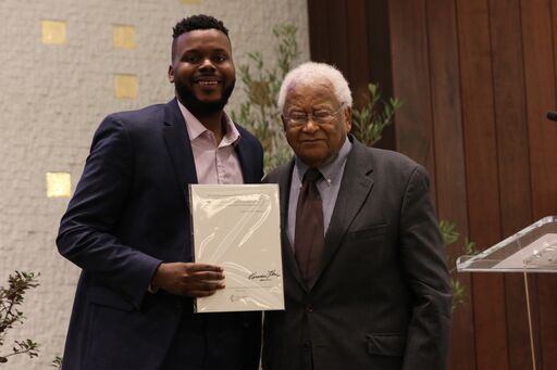 Reverend James Lawson with Social Justice Fellow Mayor Michael D. Tubbs