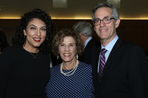 Social Justice Fellow Rachel Sumekh, Joan Beerman, David Myers