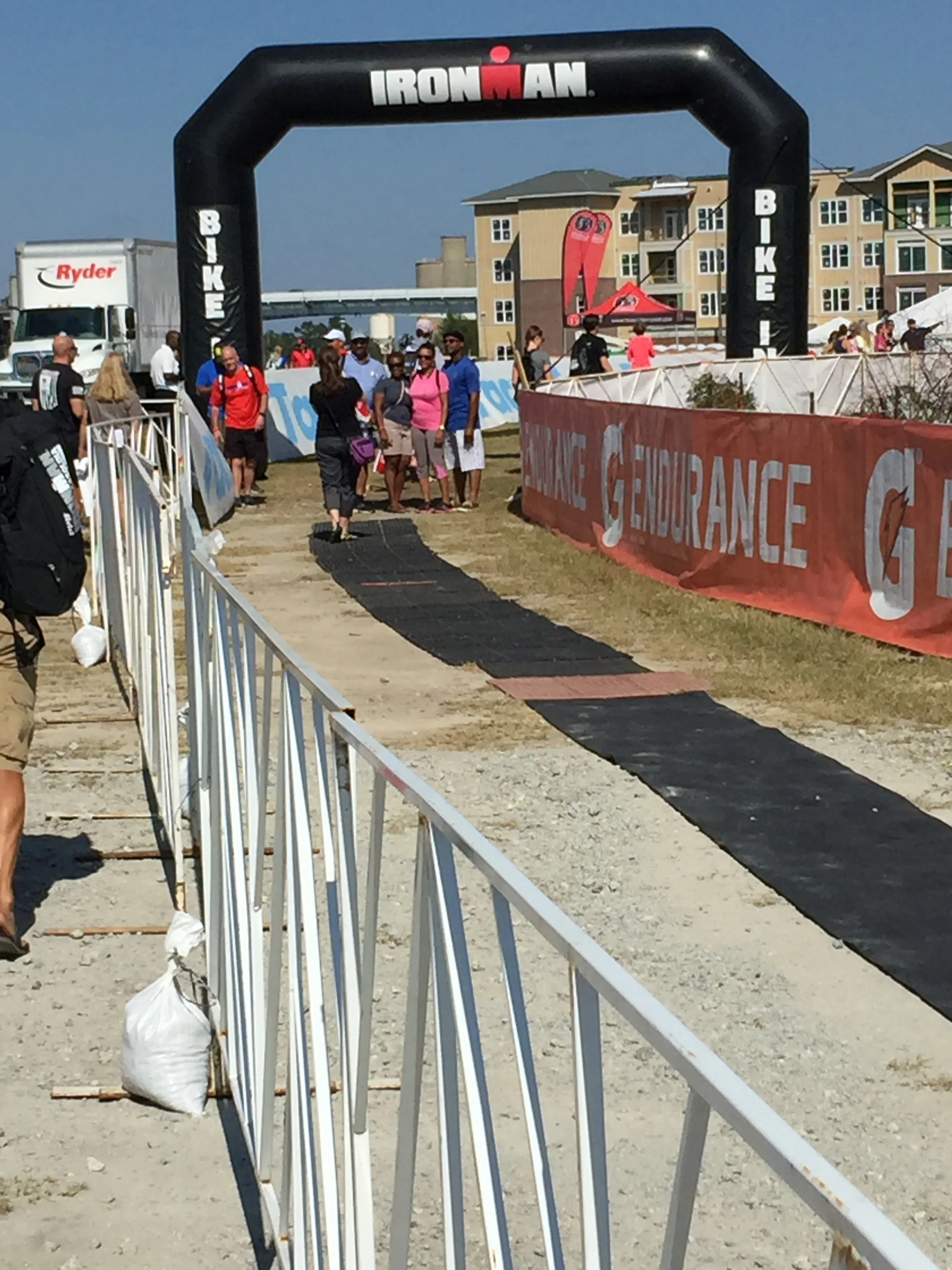 Setting up at IRONMAN 70.3 NC