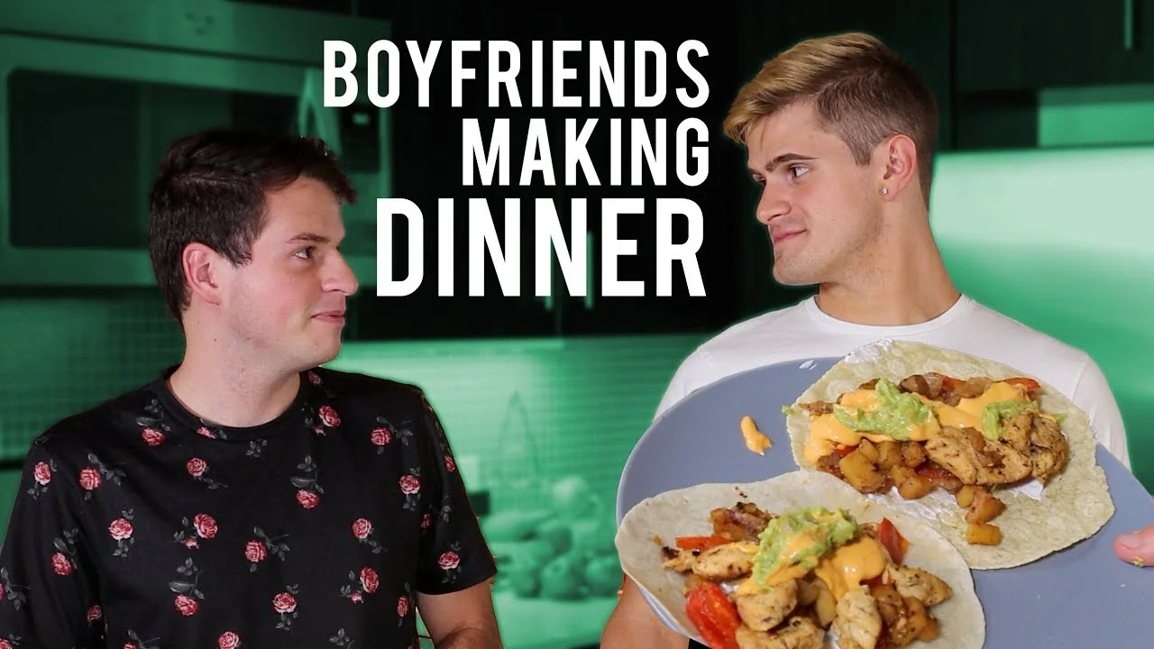 BOYFRIENDS MAKING DINNER