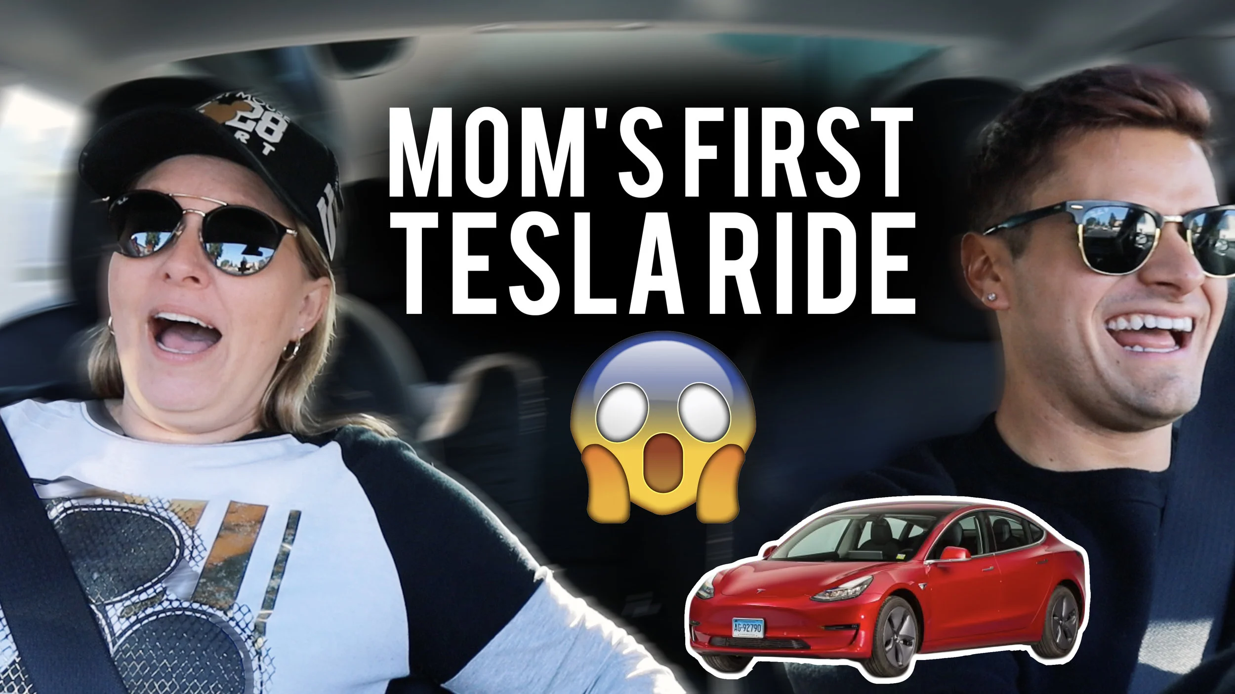 Moms First Tesla Ride