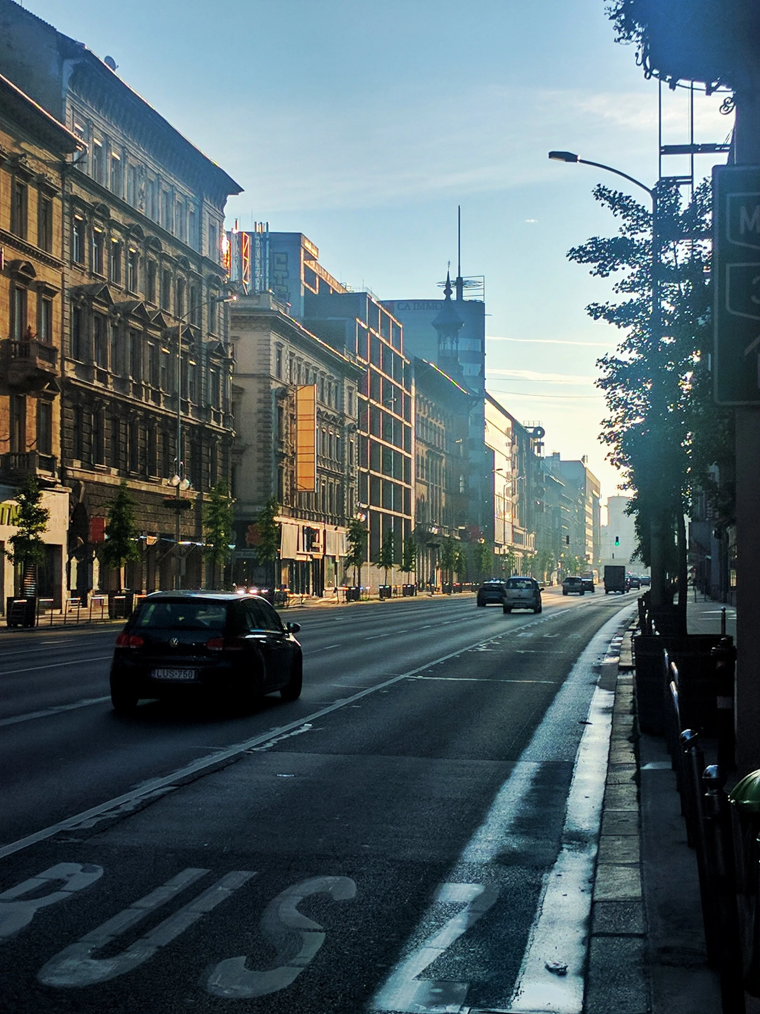 Early morning in the city