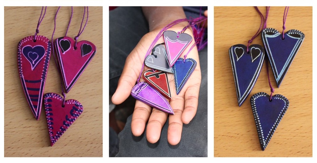 Soapstone necklaces that are handmade and painted in Kenya. $20 each