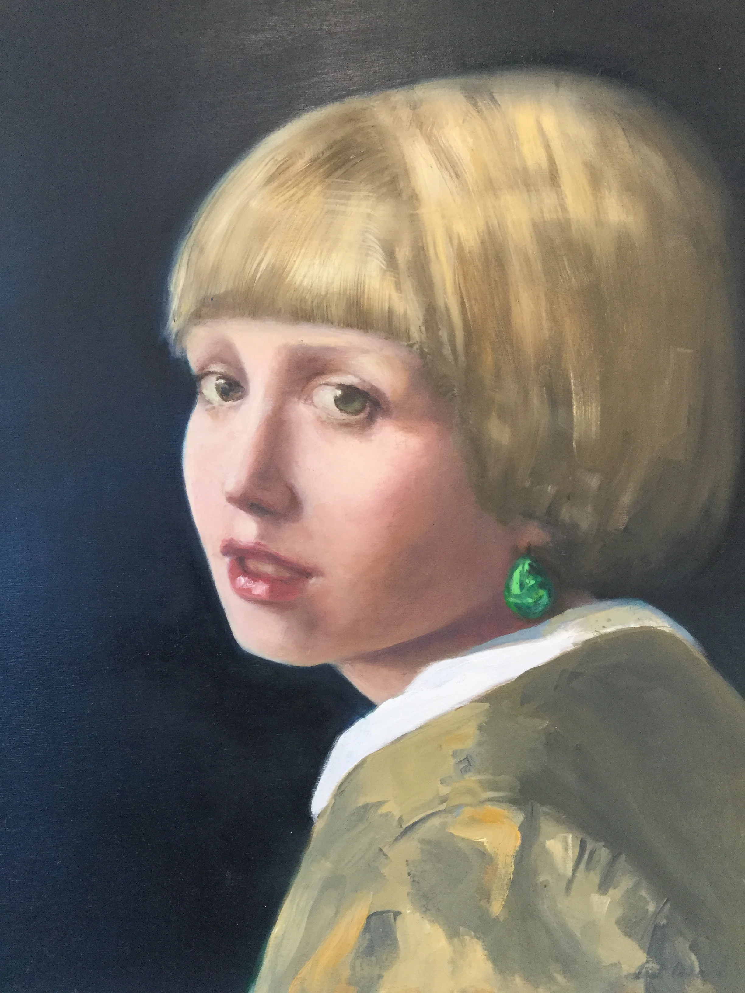 Woman with Emerald Earring