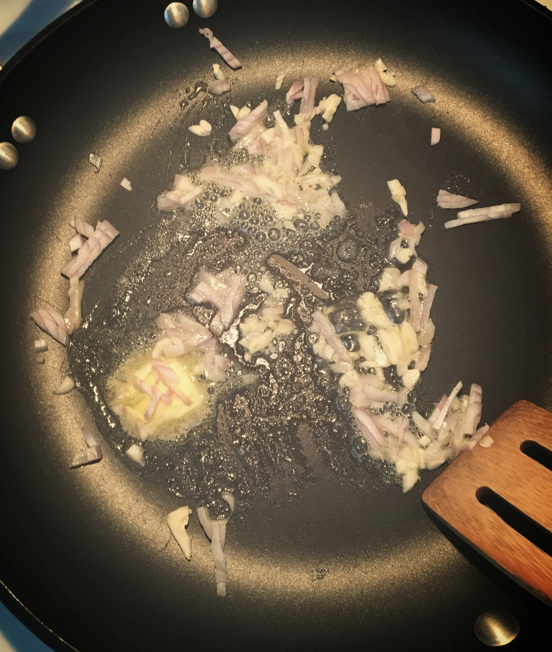 Butter with shallot and garlic.