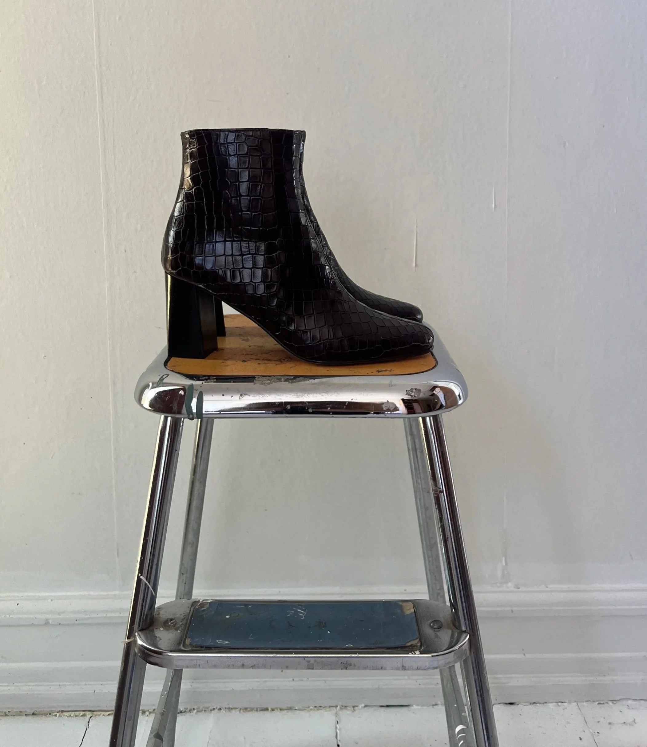 Aheita Croc-embossed ankle boot
