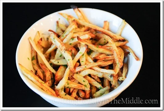 Sunday 7/8/12–Road to Walking and Weight Watcher Friendly Butcher Cut Burgers with Garlic Herb Oven Fries